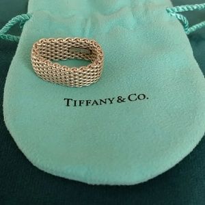 Tiffany & Co. Somerset Mesh silver ring size 7
